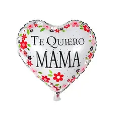 GENERICO - Globo Metálico Corazón Te Quiero Mamá Cotillón Activarte