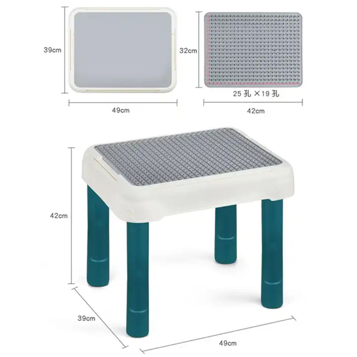 GENERICO - Juguete Mesa De Bloques Constuccion 200 Piezas 2 Sillas
