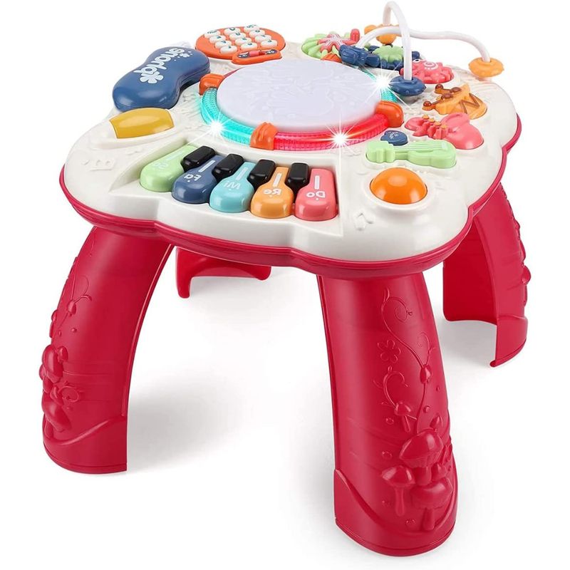 GENERICO - Juguete Mesa De Juegos Didactica Con Sonidos Rosado Infantil