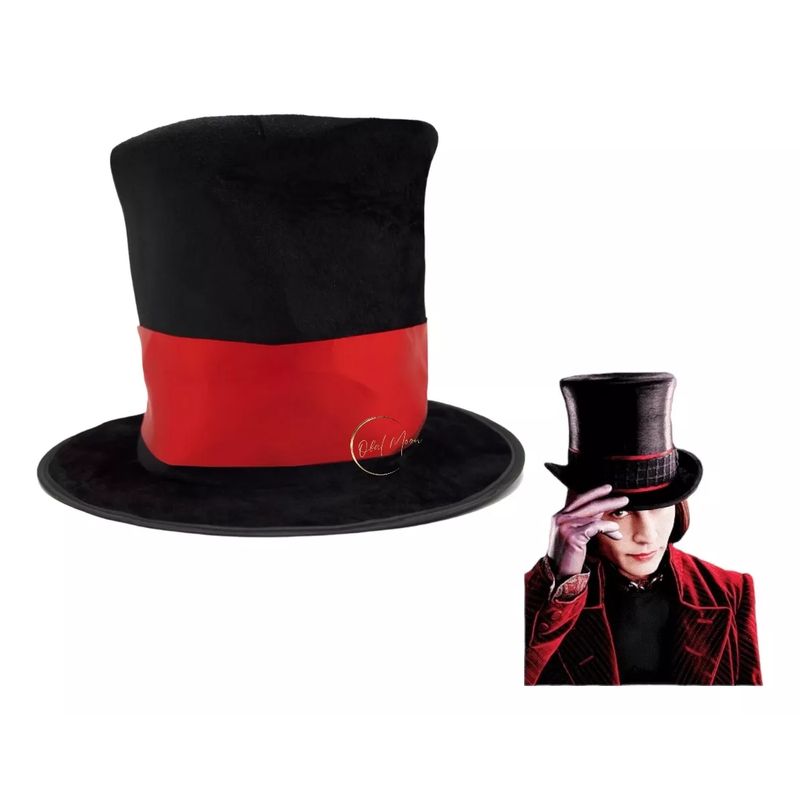 GENERICO - Sombrero Willy Wonka Copa Tela Cosplay Fiestas Carnaval