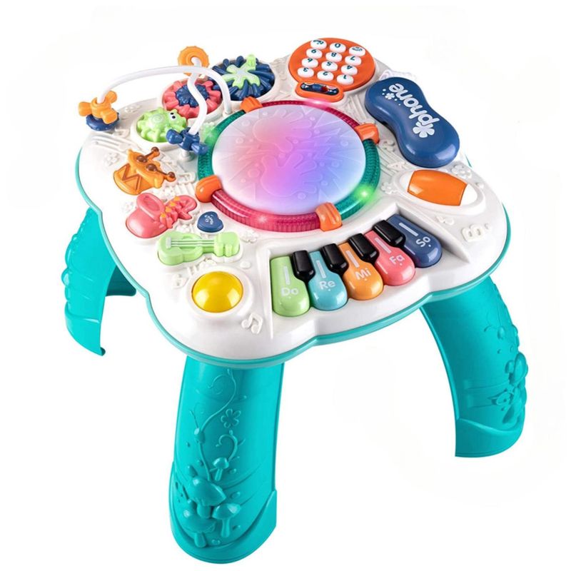 GENERICO - Juguete Mesa De Juegos Didactica Con Sonidos Azul Infantil
