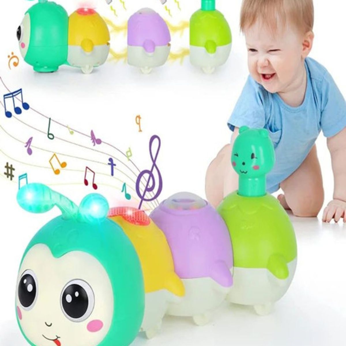 GENERICO - Juguete Para Gatear bebe Interactivo Musical De Oruga