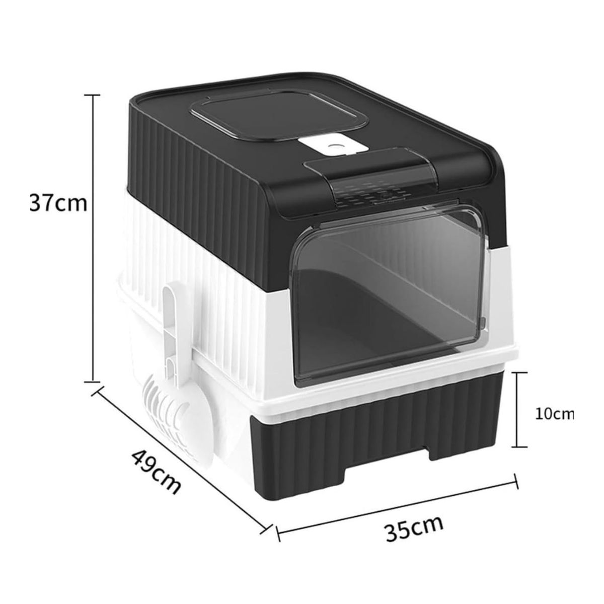 GENERICO - Arenero Para Gatos Caja Cerrada Cuadrada Con Luz Led