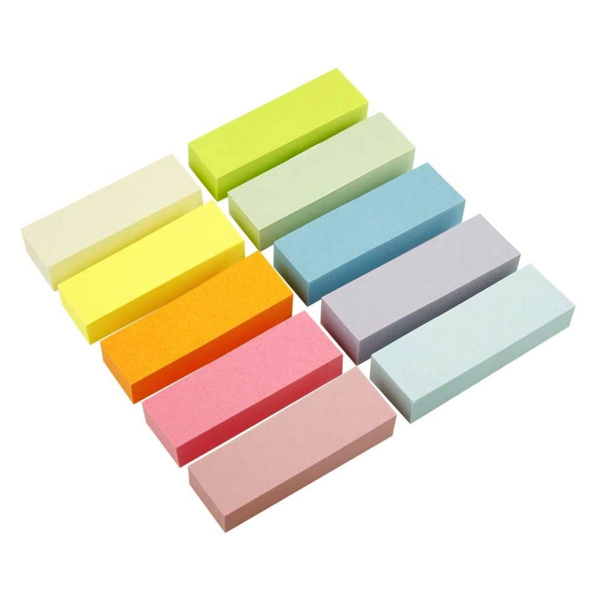 GENERICO - Pack 10 Marcadores De Paginas 15x50mm Adhesivo Color - SC