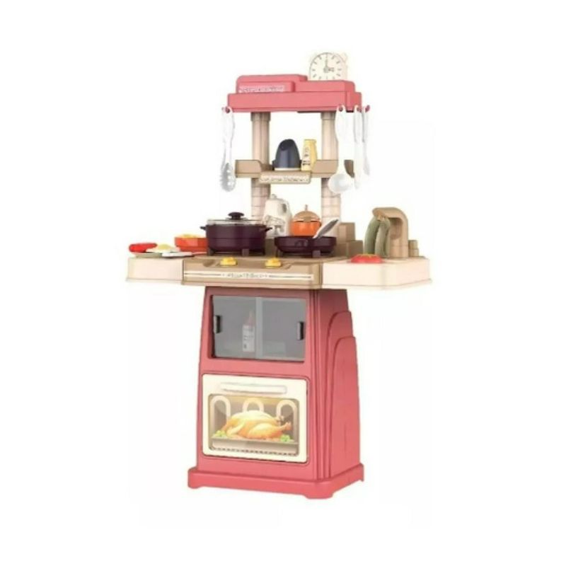 GENERICO - Juguete Cocina Moderna 42 Piezas 63x45x22cm Rosado Infantil