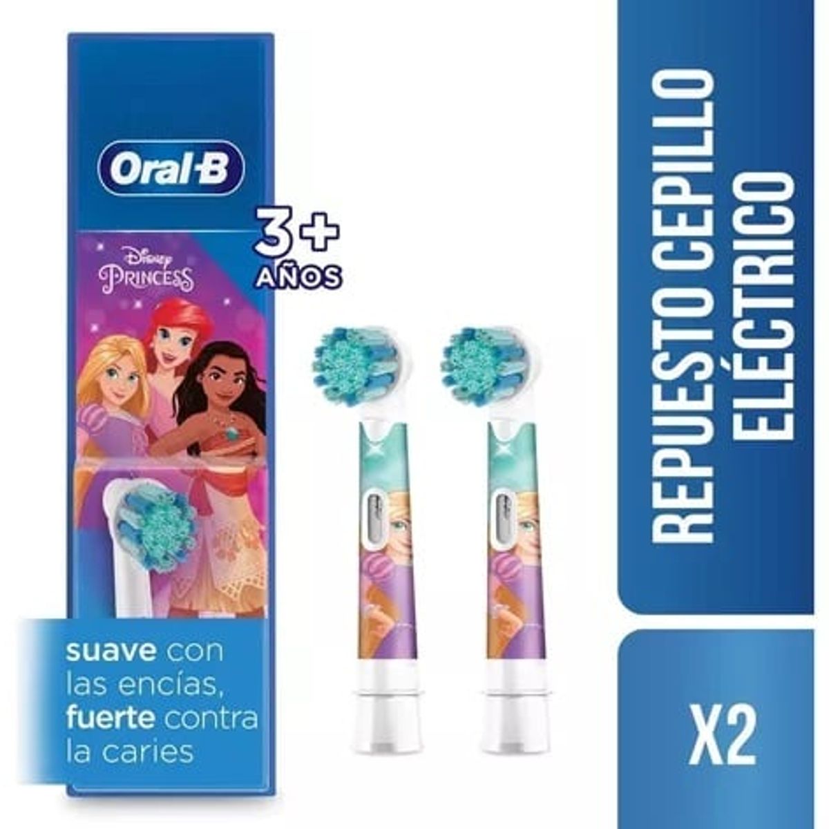 ORAL B - ORAL B REPUESTO CEPILLO ELECTRICO DISNEY PRINCESS X 2 UND
