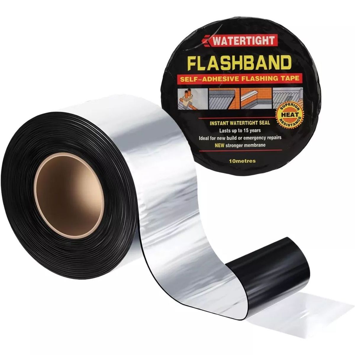 KUANGYE - Cinta Sellador Adhesivo Techo Gotera Impermeable 100mm X 10m