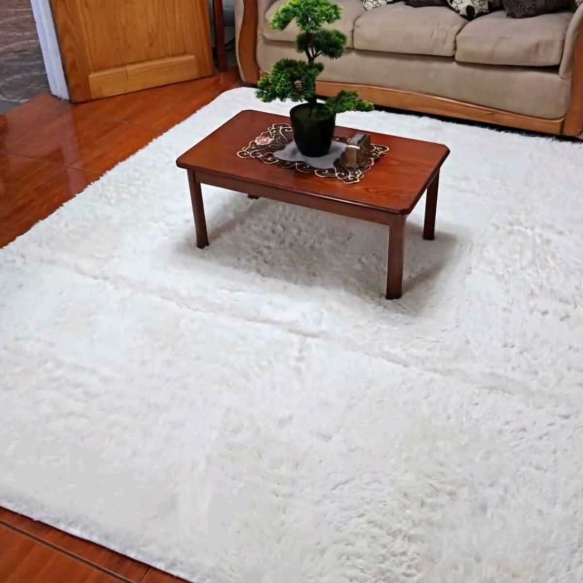 GENERICO - ALFOMBRA PELUDAS TIPO PELUCHE PARA LIVING