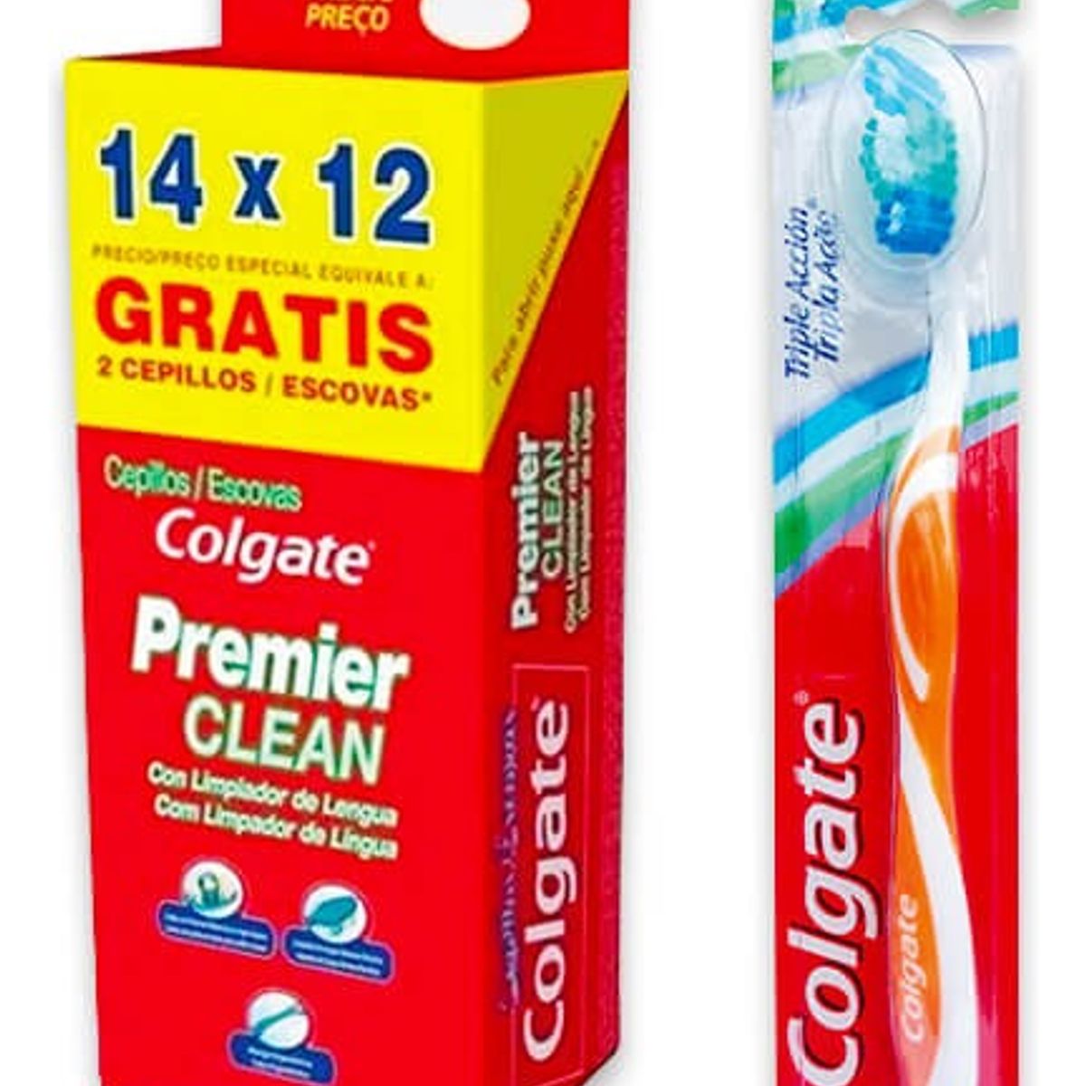 COLGATE - Pack 14 Cepillos De Dientes Colgate Premier Clean