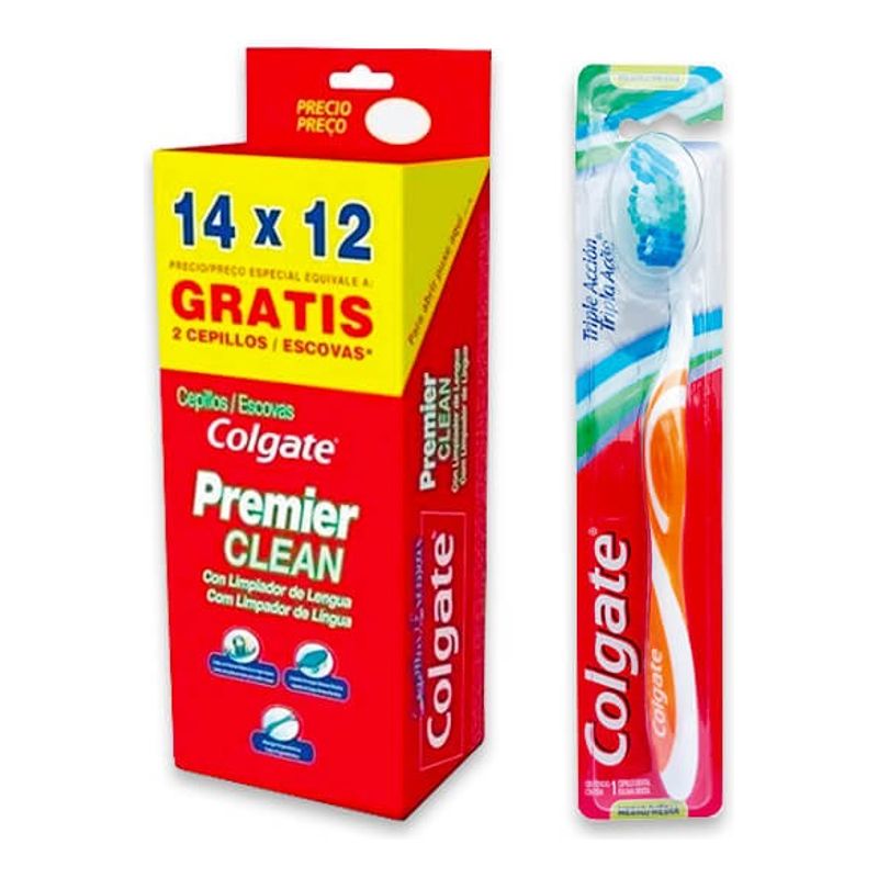 COLGATE - Pack 14 Cepillos De Dientes Colgate Premier Clean