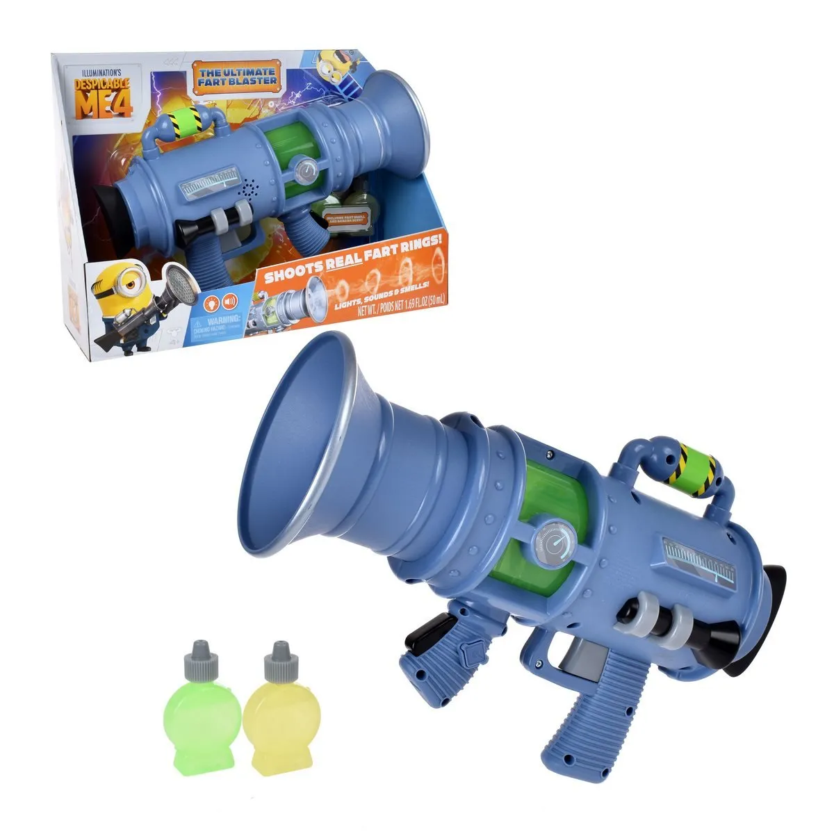 ANSALDO - MEGA LANZADOR DE PEOS CON SONIDOS MINION MI VILLANO FAVORITO