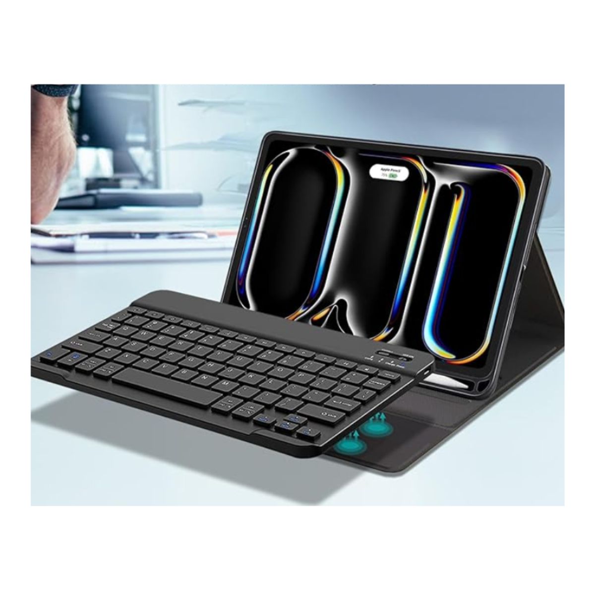 GENERICO - Funda Con Teclado Negro Para iPad Pro 11 M4 2024 Español