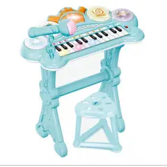 GENERICO - TECLADO EDUCATIVO ELECTRONICO PARA NIÑAS AZUL