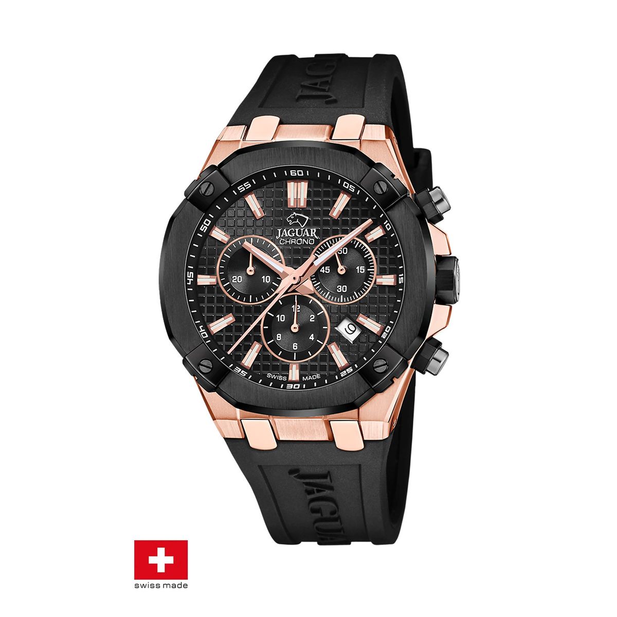 JAGUAR - Reloj J1015/1 Jaguar Swiss Negro Hombre Diplomatic