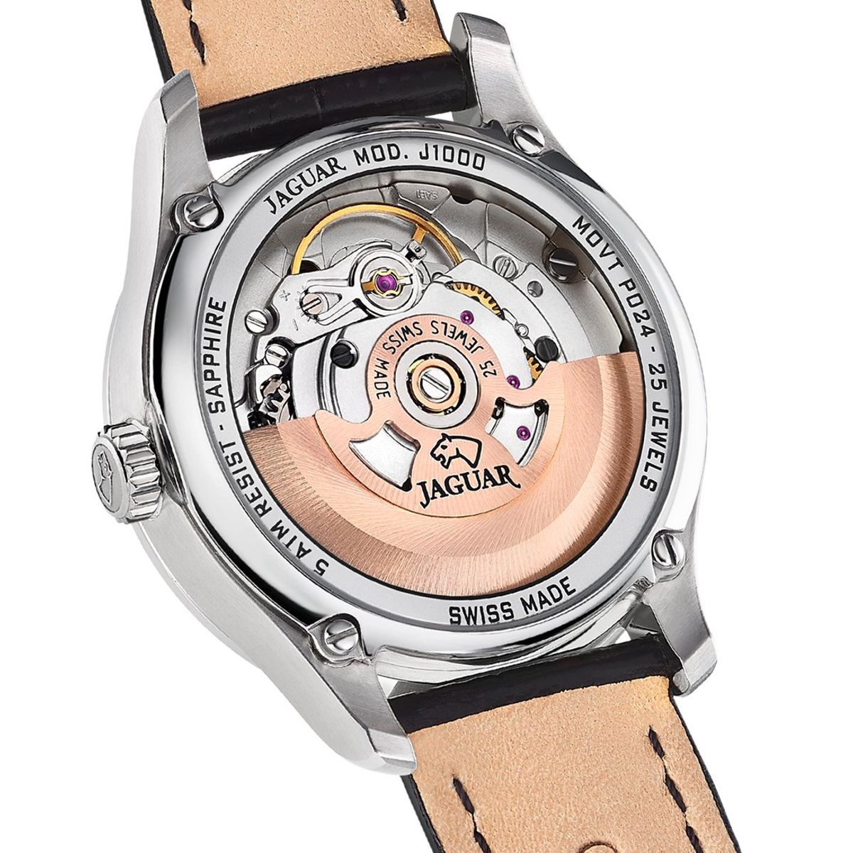 JAGUAR - Reloj J1000/B Jaguar Swiss Negro Mujer Automático