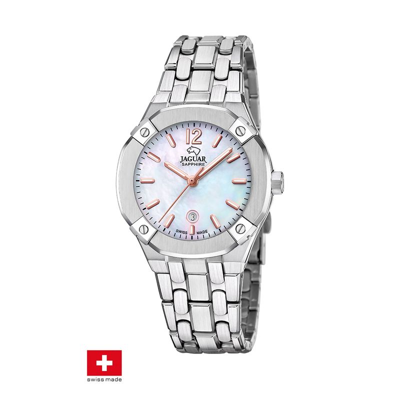 JAGUAR - Reloj J1016/1 Jaguar Swiss Plateado Mujer Diplomatic