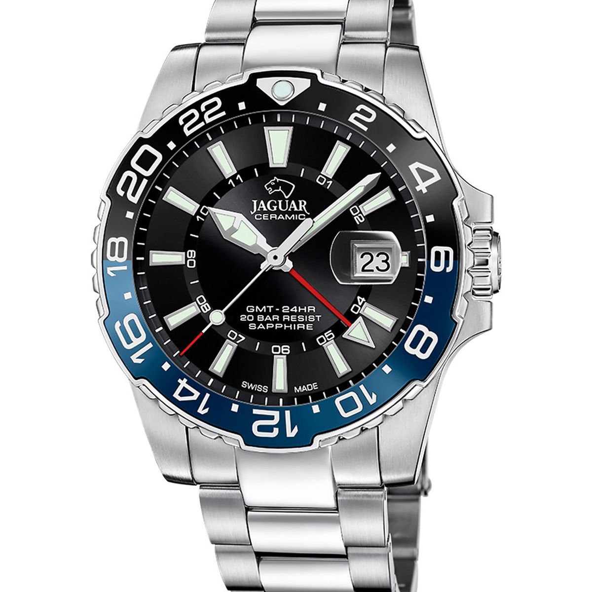 JAGUAR - Reloj J1011/4 Jaguar Swiss Negro Hombre Ceramic