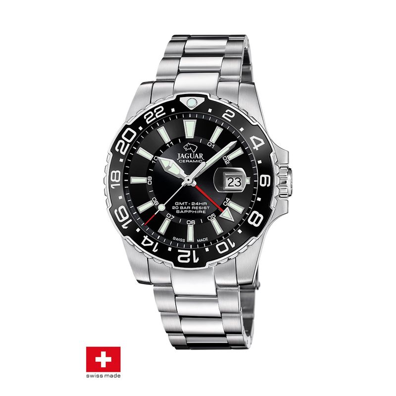 JAGUAR - Reloj J1011/6 Jaguar Swiss Negro Hombre Ceramic