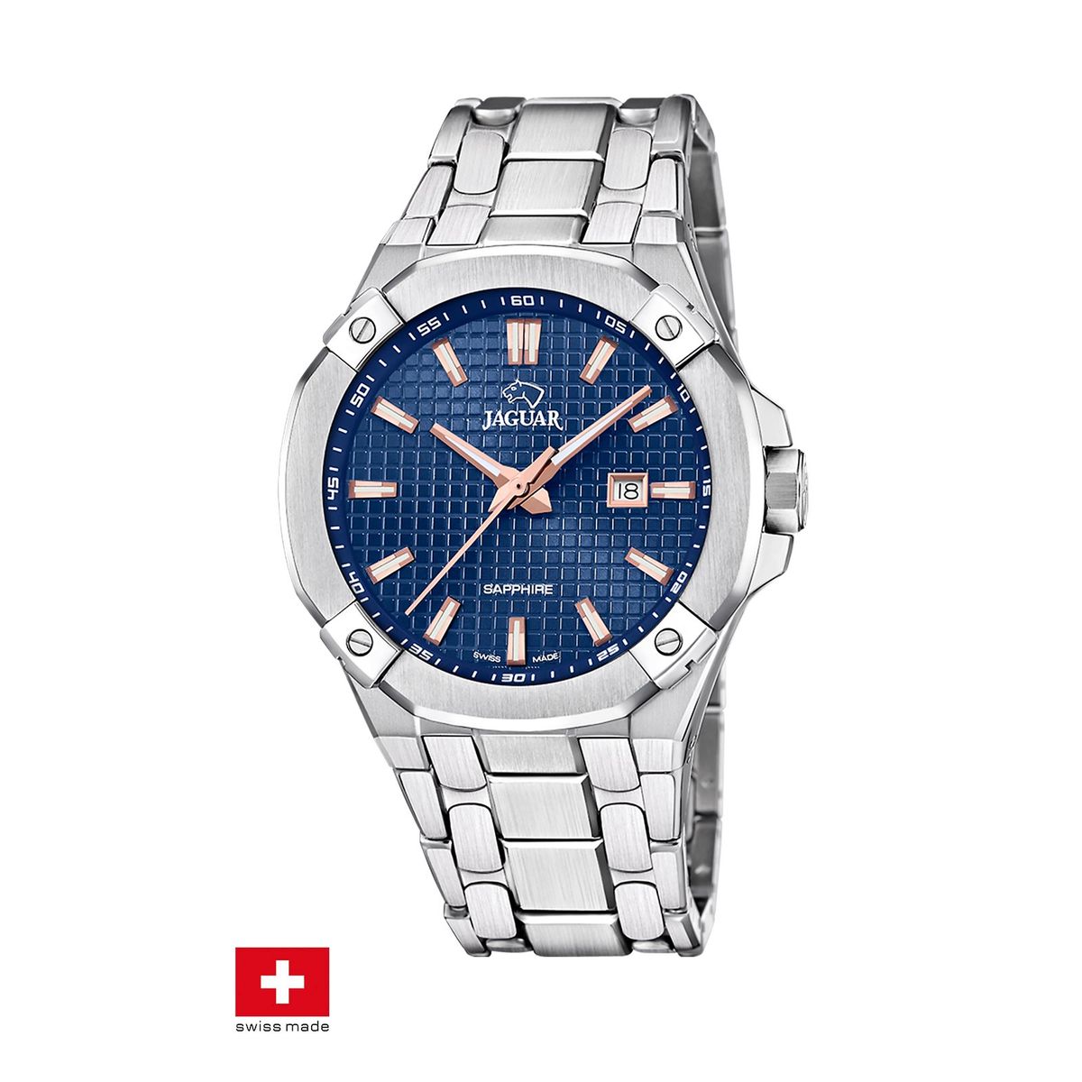 JAGUAR - Reloj J1009/2 Jaguar Swiss Azul Hombre Diplomatic