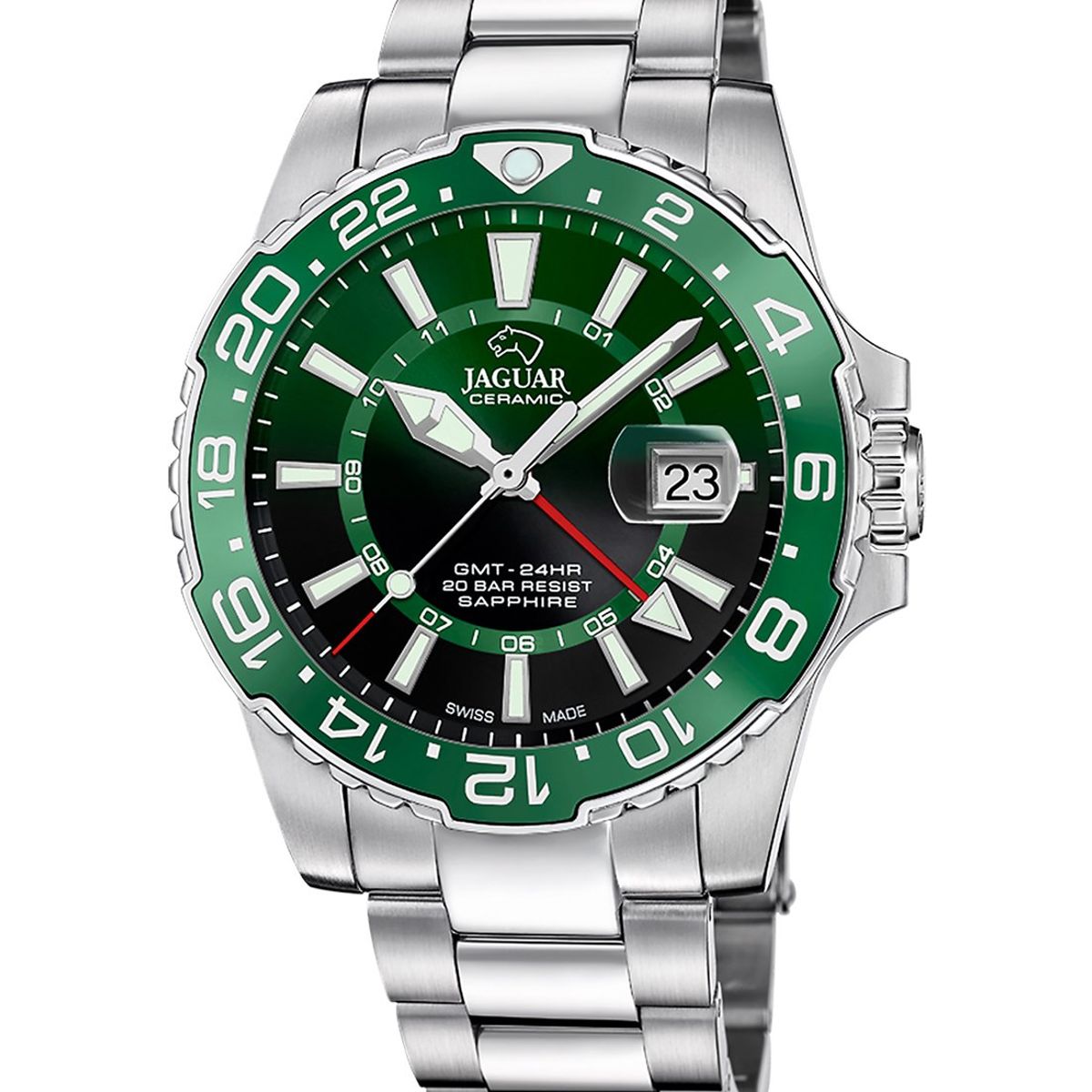 JAGUAR - Reloj J1011/3 Jaguar Swiss Verde Hombre Ceramic