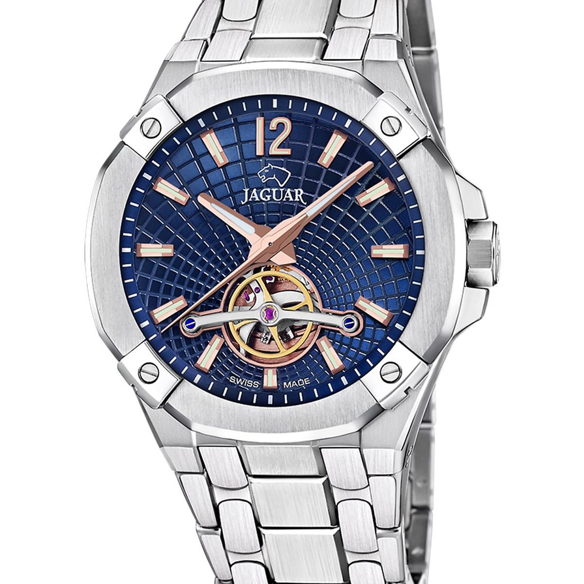 JAGUAR - Reloj J1007/2 Jaguar Swiss Azul Hombre Automático