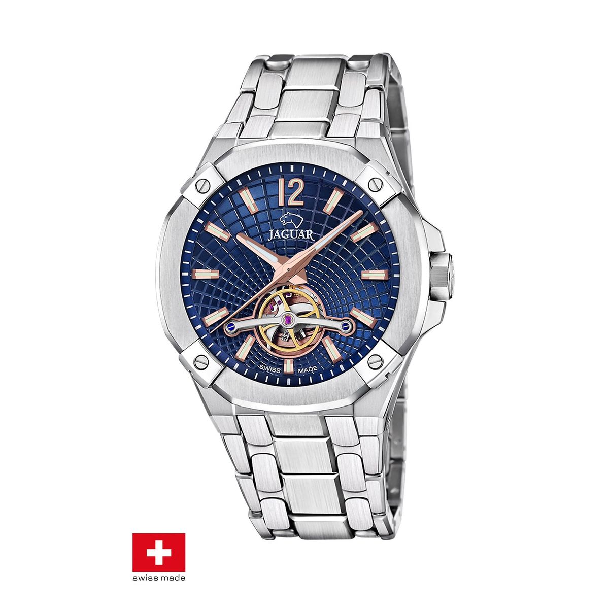 JAGUAR - Reloj J1007/2 Jaguar Swiss Azul Hombre Automático