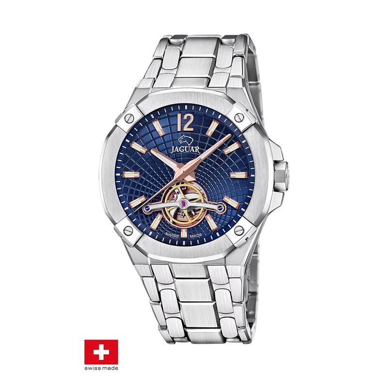 JAGUAR - Reloj J1007/2 Jaguar Swiss Azul Hombre Automático