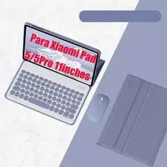 SHARGE - Teclado y Ratón Bluetooth Para Xiaomi Pad 5/5Pro 11in Español-Purple