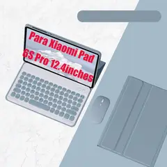 SHARGE - Teclado y Ratón Bluetooth Para Xiaomi Pad 6S Pro 12.4in Español-Azul