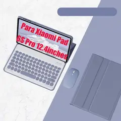 SHARGE - Teclado y Ratón Bluetooth Para Xiaomi Pad 6S Pro 12.4in Español-Purple