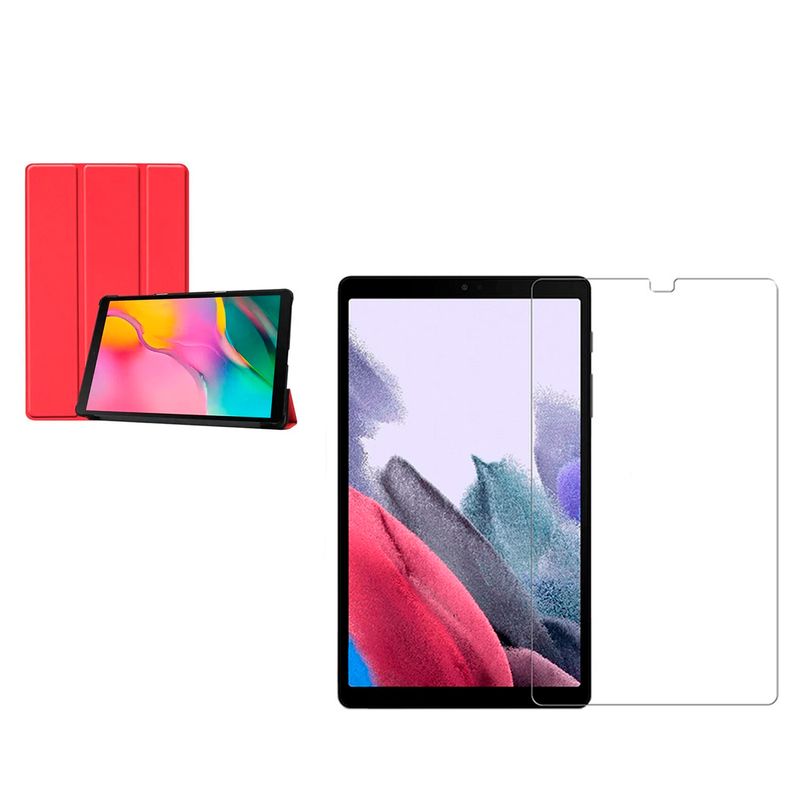 GENERICO - Funda + Lamina Para Tablet Samsung Tab A 101 T510 Rojo