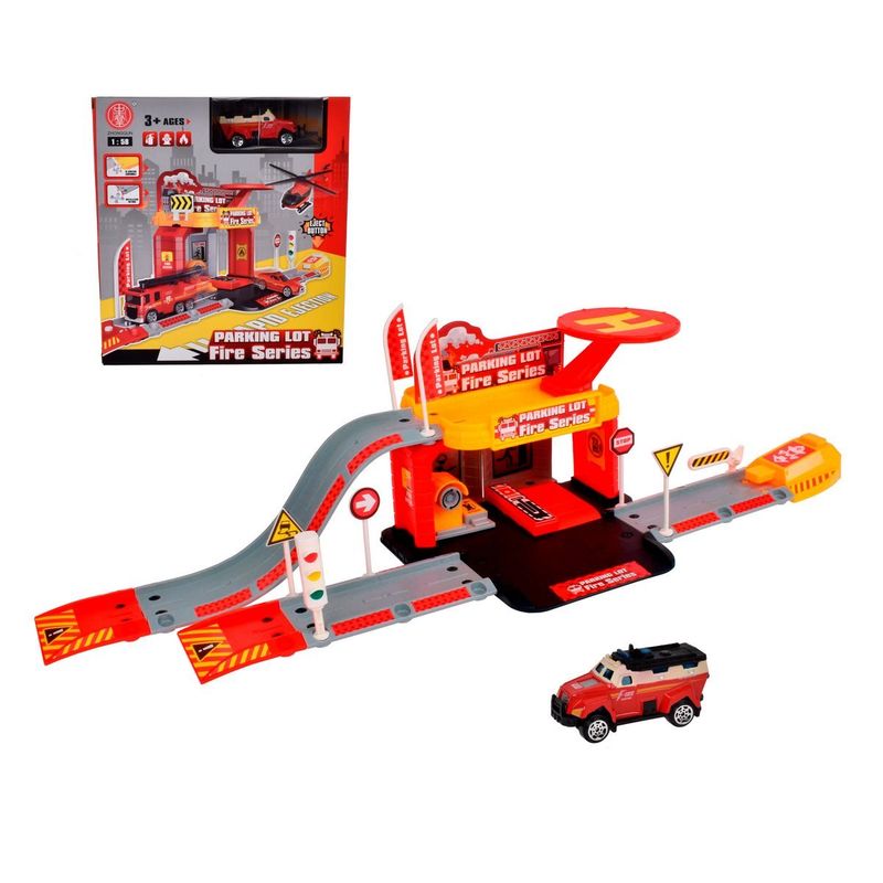 ANSALDO - Playset Estación con Camioneta Safari Bombero