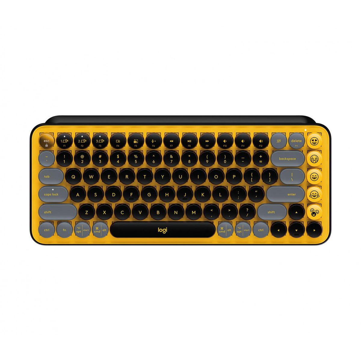 LOGITECH - Teclado Mecanico Logitech Pop Keys Black Yellow Con Emojis
