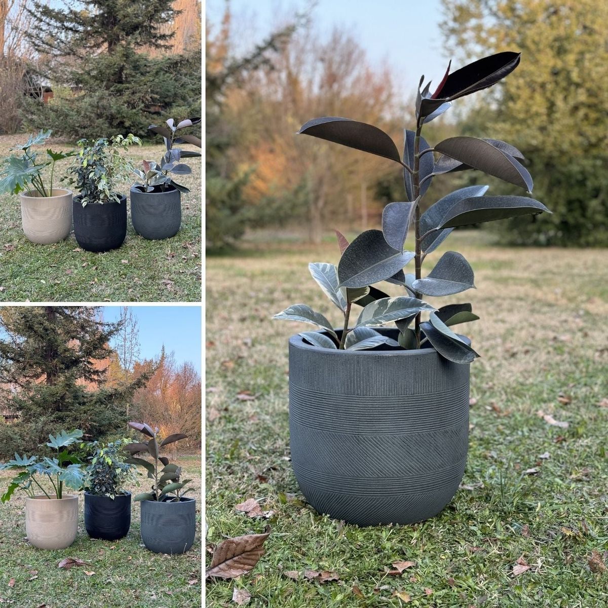 POTTERY - Macetero Grande Nazca 40 Plata