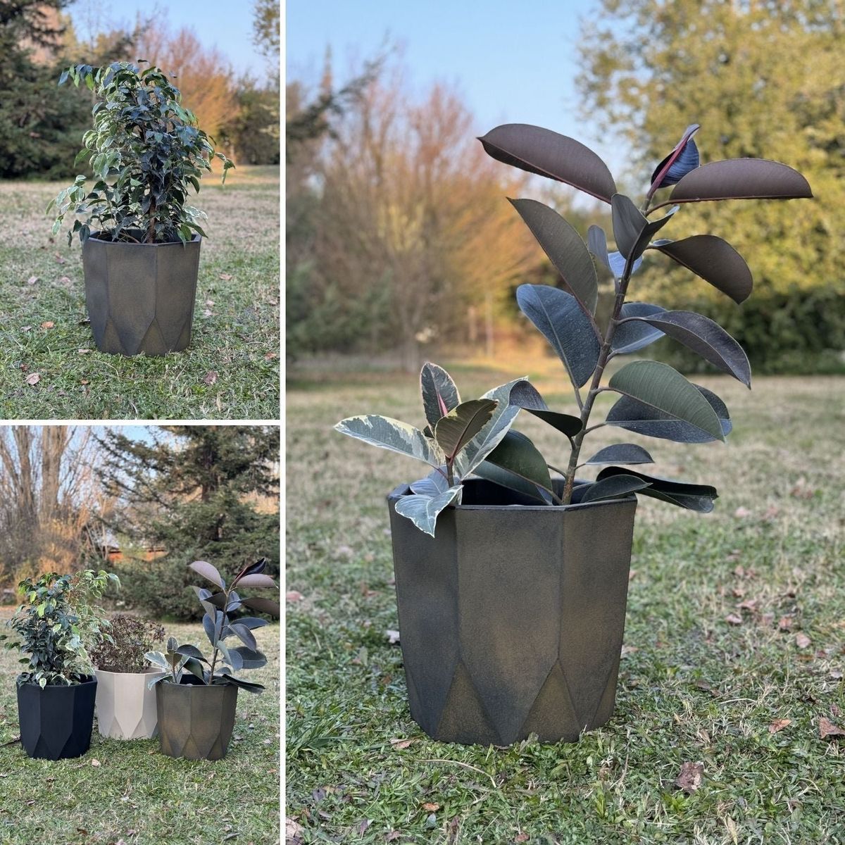 POTTERY - Macetero Grande Javi 36 Bronce