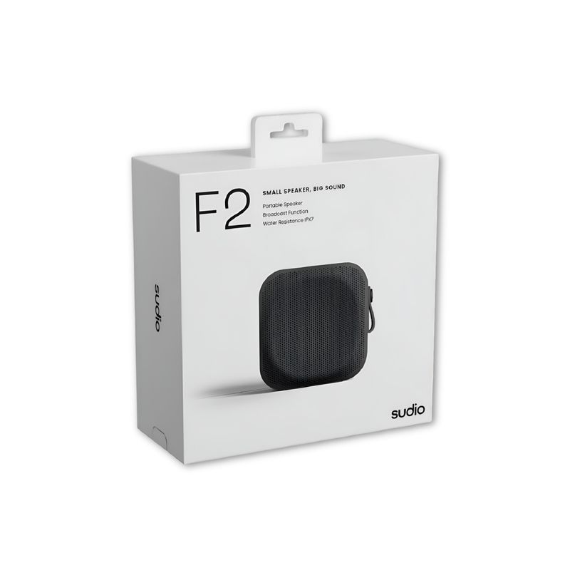 SUDIO - Parlante Portatil Sudio F2 BT Black Water Resistant 20W RMS - Negro