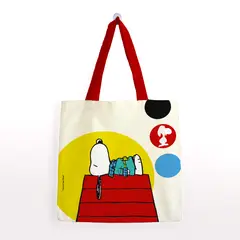 GENERICO - Bolsa Algodón Pequeña Snoopy  sobre su casita