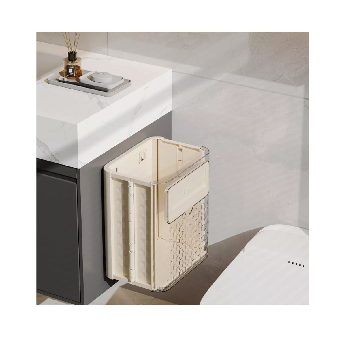 GENERICO - Basurero Plegable Papelera Portatil Cocina+rascador