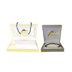 MALLORCA - Set Collar de Perlas con cristales Ónix mas Pulsera Onix de