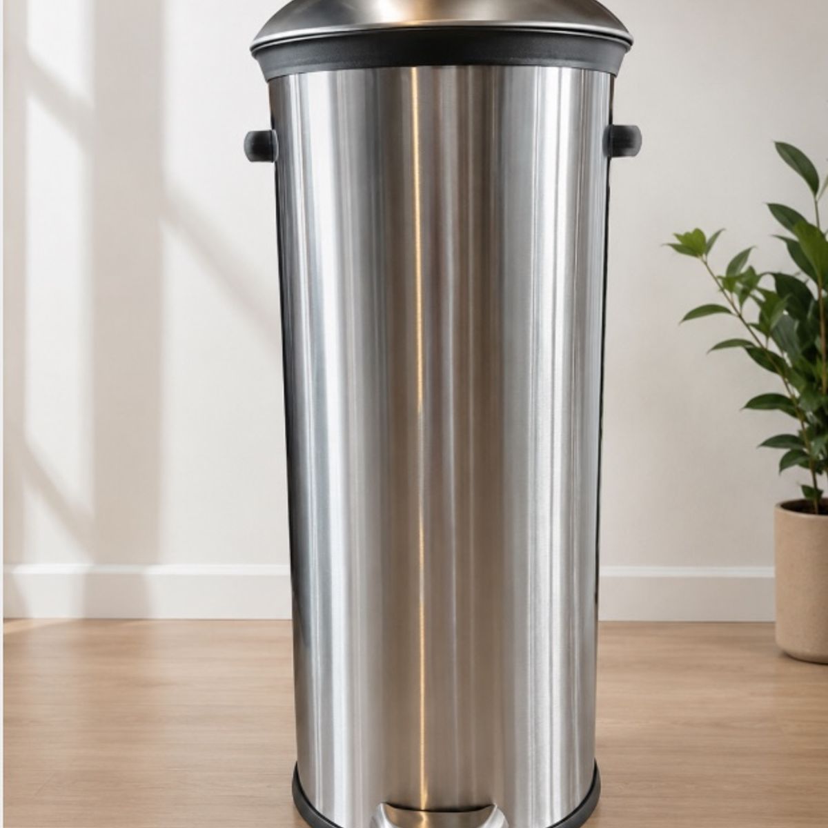 GENERICO - Papelero Basurero 30 Litros Acero Inoxidable Con Pedal