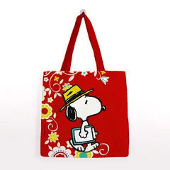 GENERICO - Bolsa Algodón Pequeña Snoopy  con sombrero