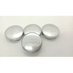 GENERICO - Set X4 Tapas centro Llantas autos 60mm Kia plata logo ovalo
