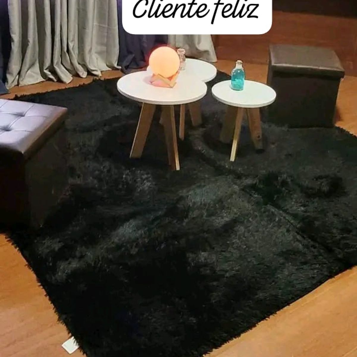 GENERICO - ALFOMBRA TIPO SHAGGY PELO LARGO PARA LIVING