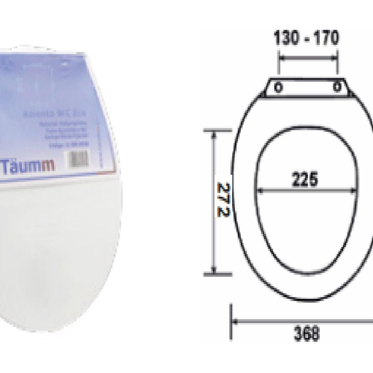 TAUMM - Asiento Wc Eco Taumm Sanitario Con Pernos De Instalación
