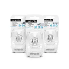 SUAVINEX - PACK 3 TETINAS REDONDA SILICONA 2 UN