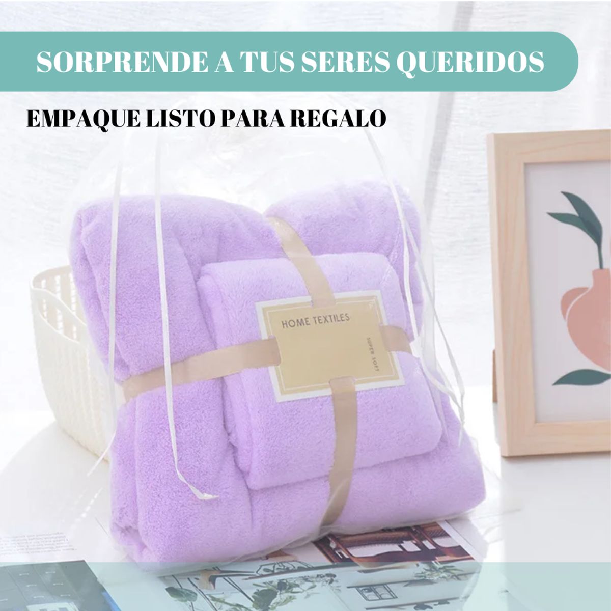 GENERICO - Pack 2 Toallas Baño Cuerpo Manos Microfibra Secado Rápido