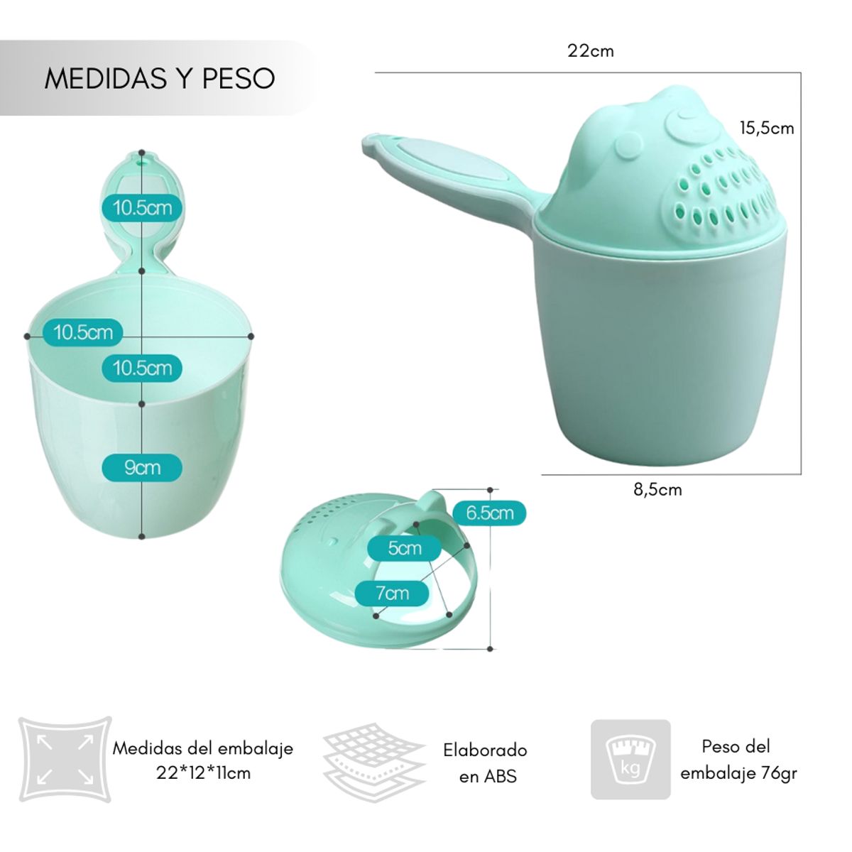 GENERICO - Jarron De Ducha Para Bañar Bebes Y Niños