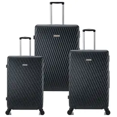 INSPIRACCI - Set de Maletas Rígidas MILAN S-M-L Negro