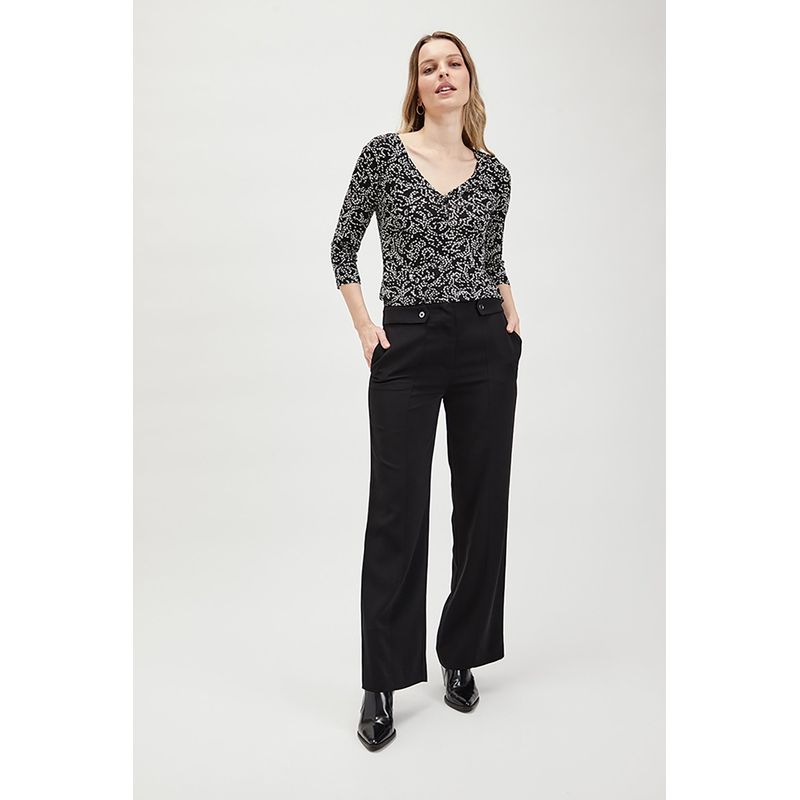 ASH - Polera Manga Larga Negro Mujer Ash