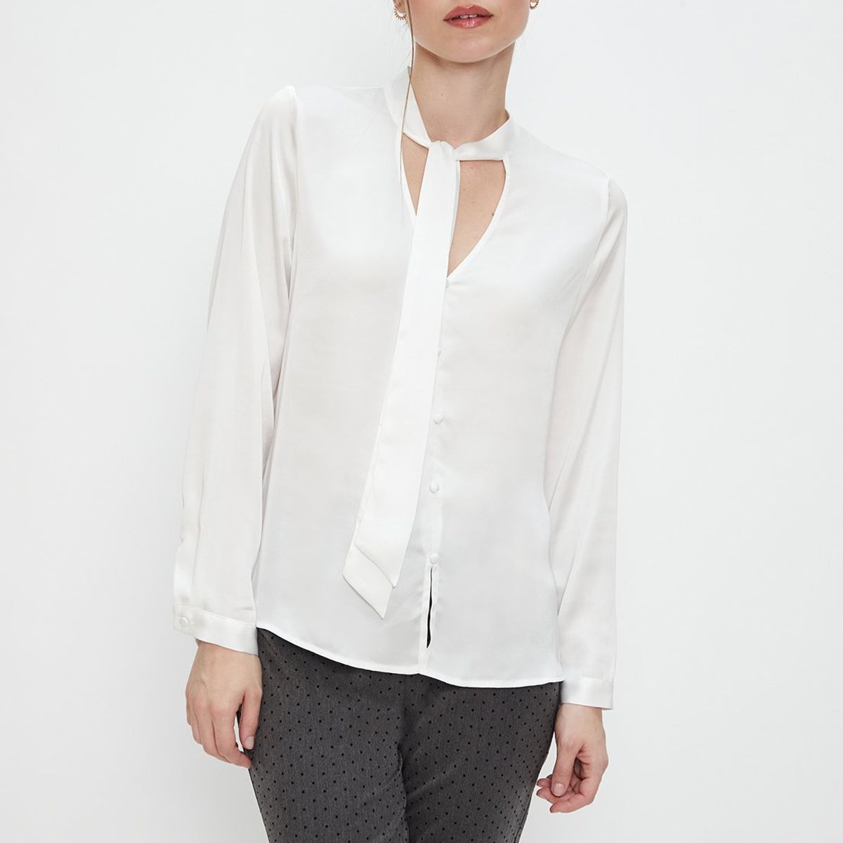 ASH - Blusa Manga Larga Crudo Mujer Ash